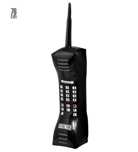 "AUFBLASBARES HANDY" 77 cm Schwarz