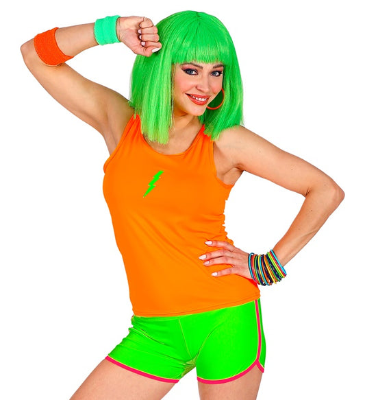 Neon grüne Hot Pants für Fasnacht und Mottoparty