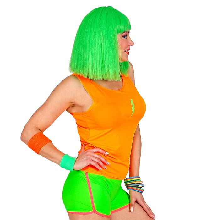 Neon grüne Hot Pants für Fasnacht und Mottoparty