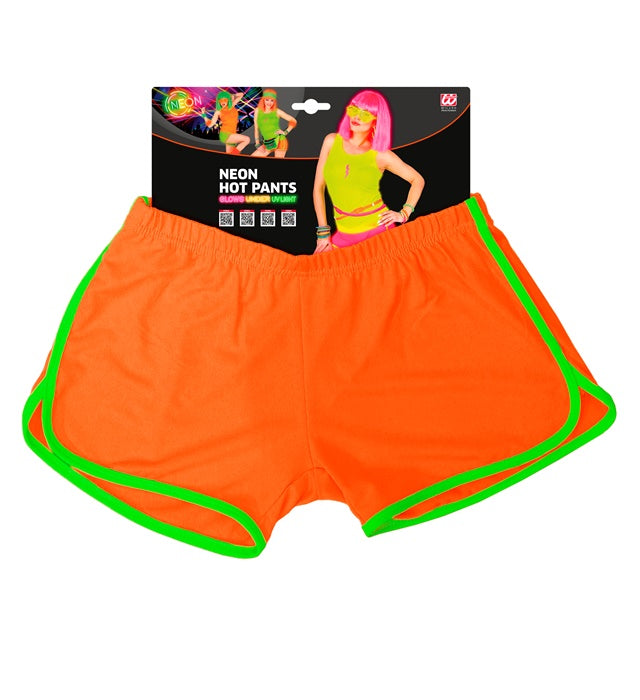 Neonorange Hot Pants für Fasnacht und Mottoparty