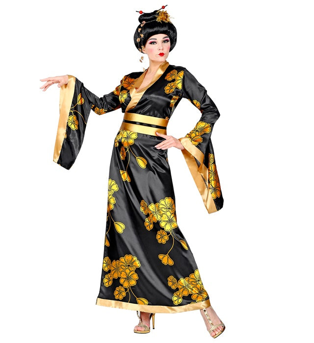 Geisha-Kimono mit Gürtel traditionelles Kostüm für Fasnacht