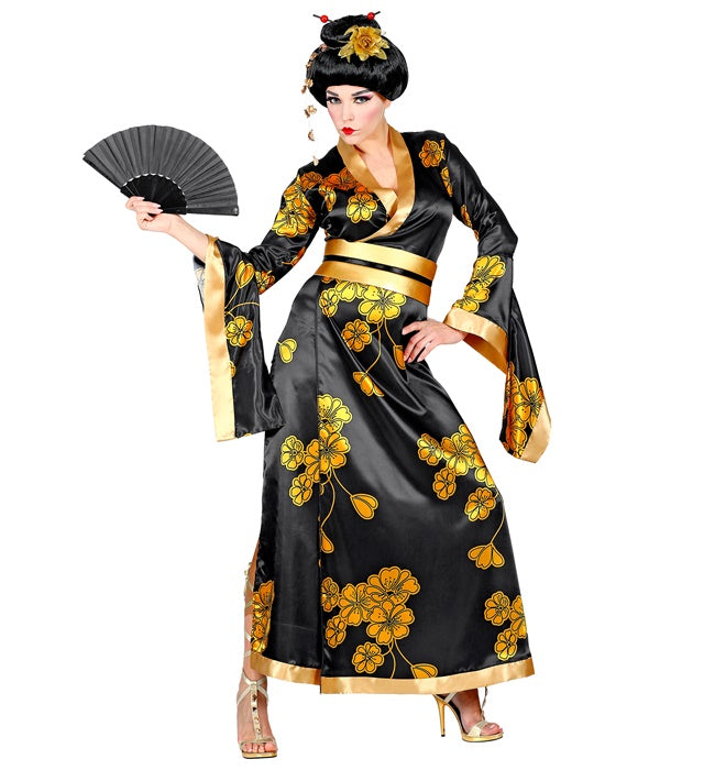 Geisha-Kimono mit Gürtel traditionelles Kostüm für Fasnacht