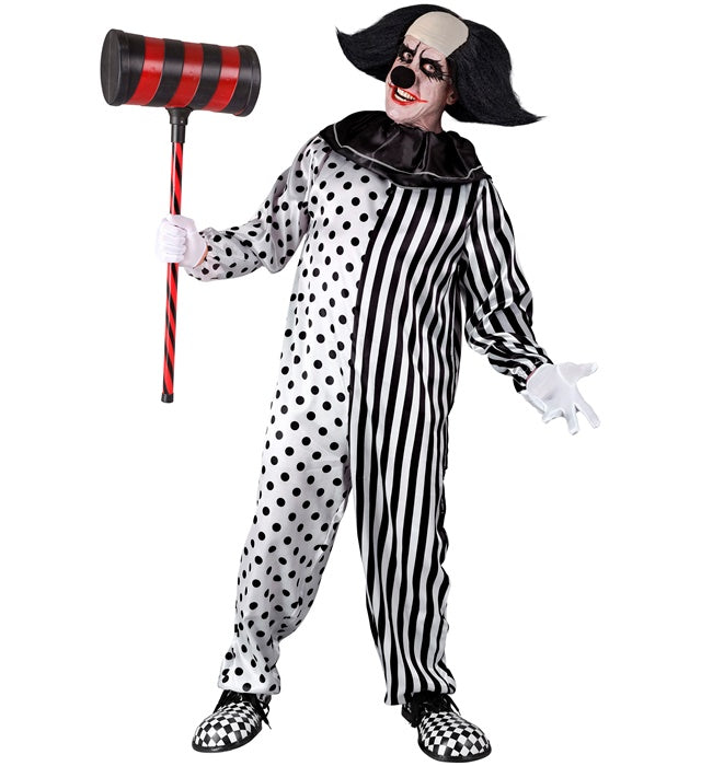 Killer Pierrot Overall Fasnachtskostüm mit gruseligem Design