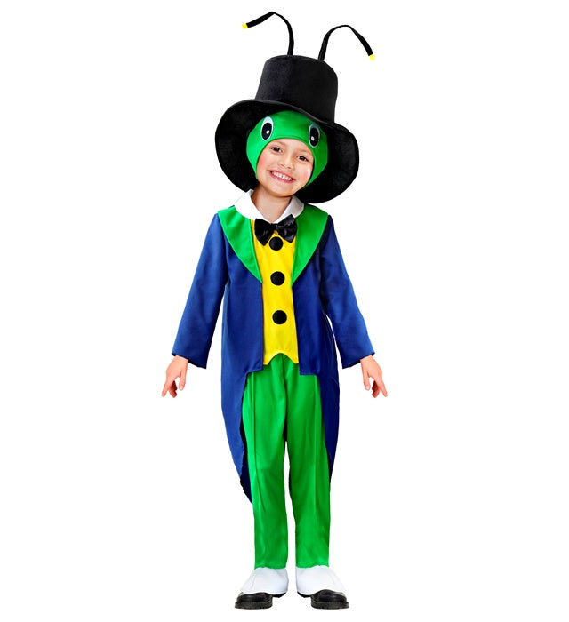 Heuschrecke Kostüm mit Frack, Weste, Fliege, Hose, Gamaschen, Hut und Maske für Fasnacht