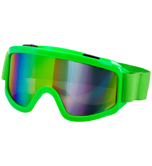 Neon Grüne 80er Jahre Skibrille