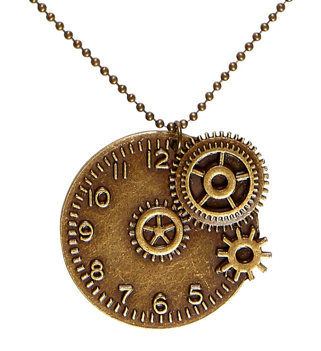 Detailreiche Steampunk Kette als Fasnacht Accessoire