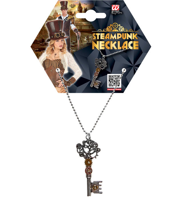 Steampunk Kette mit Schlüssel als Fasnacht Accessoire