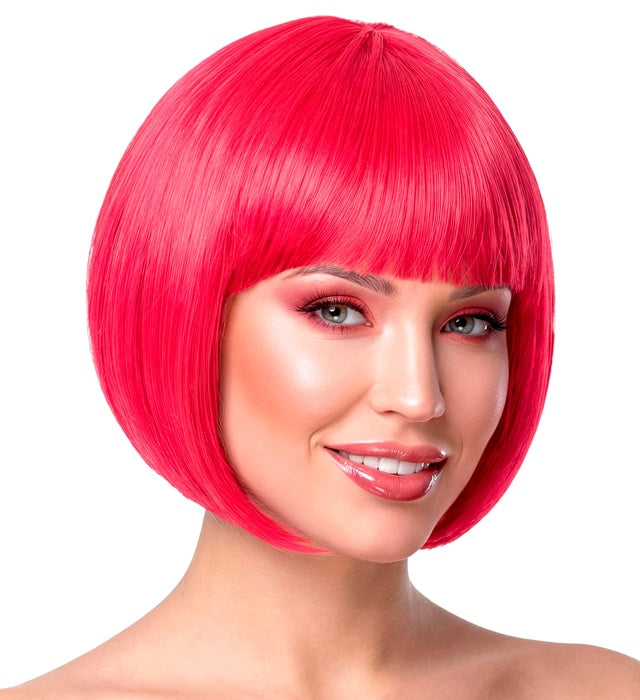 Pinkfarbene Chanel-Perücke für Fasnacht und Karneval
