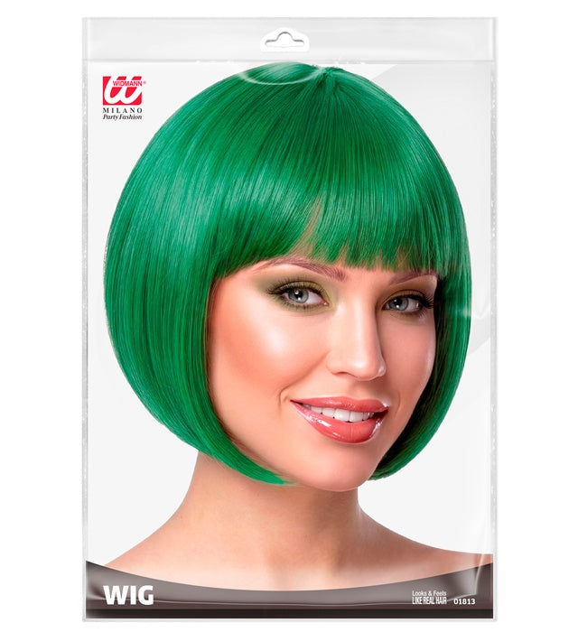 Grüne Chanel Perücke für Fasnacht und Karneval
