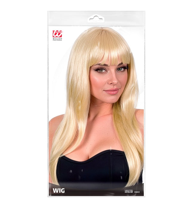 Blonde Vogue Perücke in natürlichem Blond für Fasnacht und Karneval