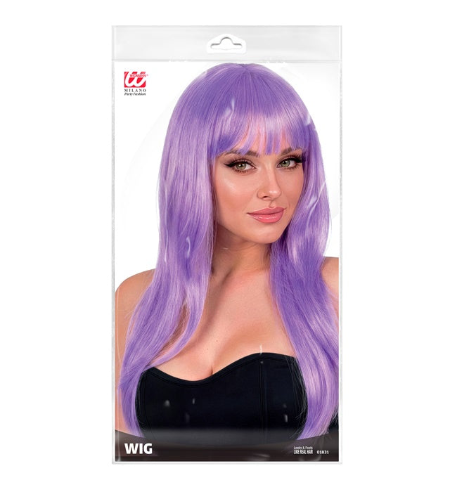 Lila Vogue Perücke für Fasnacht und Karneval