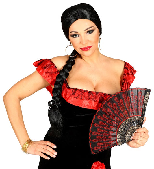 SEÑORITA Perücke in leuchtenden Farben für Fasnacht und Karneval