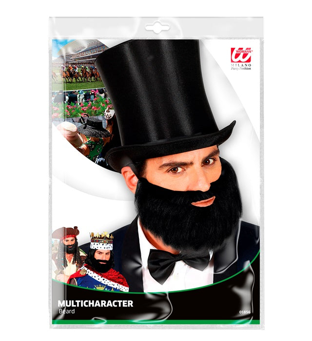 Schwarzer Bart als Kostümzubehör für Fasnacht und Mottoparty