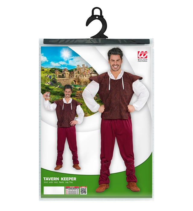 Mittelalterliches Kostüm mit Hemd, Weste und Hose für Fasnacht und Mottoparty