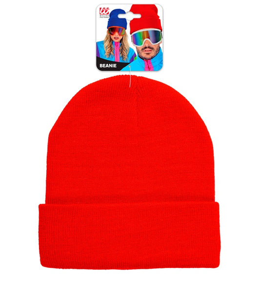 "MÜTZE BEANIE ROT" Wolloptik Rot