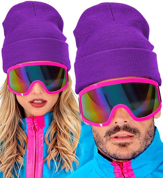 "MÜTZE BEANIE VIOLETT" Wolloptik Violett / Lila