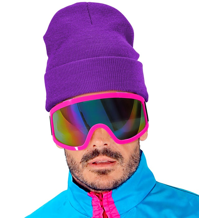 "MÜTZE BEANIE VIOLETT" Wolloptik Violett / Lila