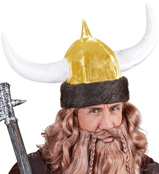 Wikingerhut mit Hörnern für Fasnacht und Karneval