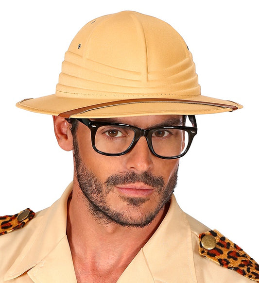 Robuster Safarihut im klassischen Stil für Fasnacht und Mottopartys