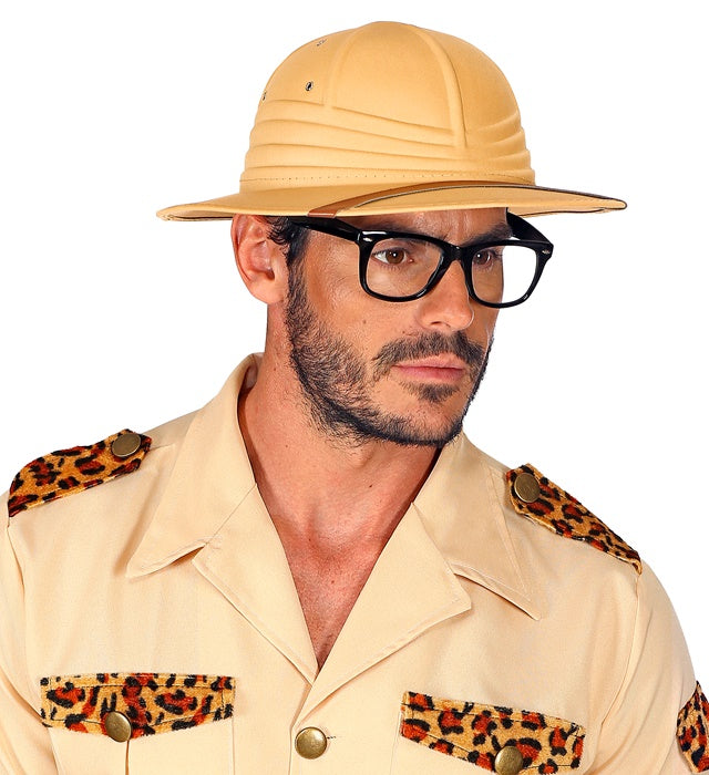 Robuster Safarihut im klassischen Stil für Fasnacht und Mottopartys