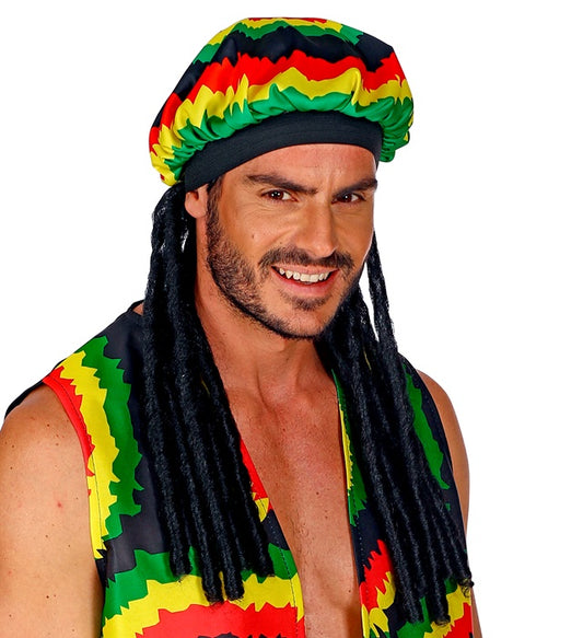 Ratamütze mit Dreadlocks auf Fasnacht getragen