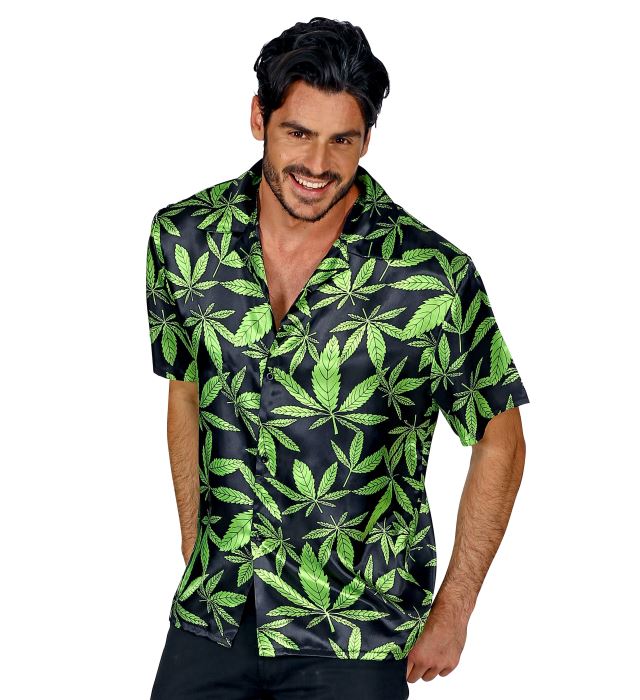 THE GANJA STYLE Hemd mit markantem Design für Fasnacht und Mottopartys