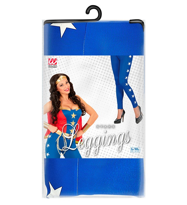 Sterne Leggings mit elastischem Bund und auffälligem Sternenmuster für Fasnacht