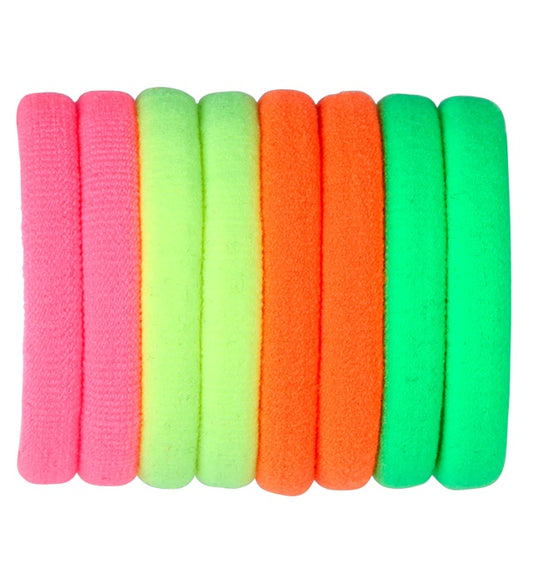 "SET VON 8 NEON HAARGUMMIS" 4 Farben sortiert Diverse Farben