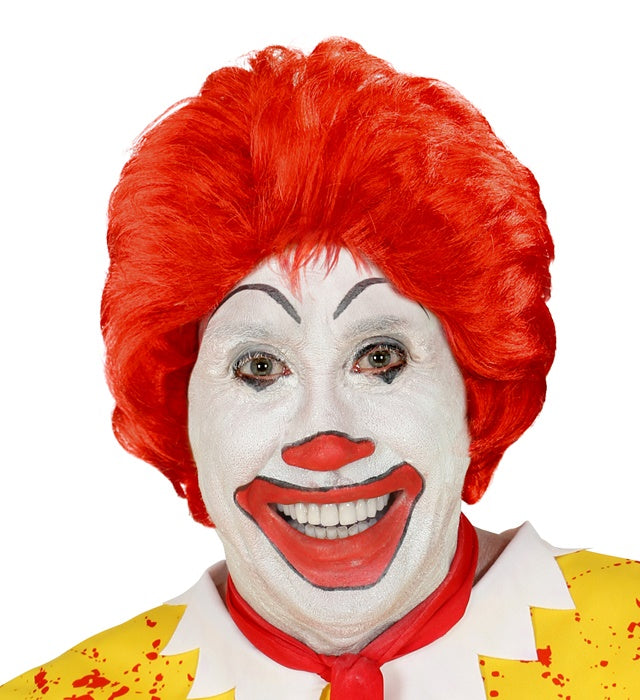 Bunte Clown-Perücke mit lebendigen Farben für Fasnacht und Karneval