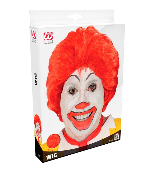 Bunte Clown-Perücke mit lebendigen Farben für Fasnacht und Karneval