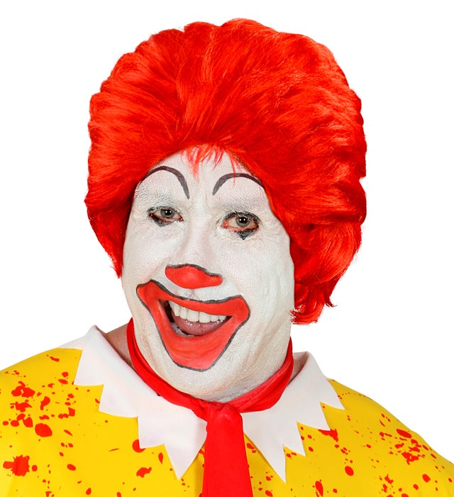 Bunte Clown-Perücke mit lebendigen Farben für Fasnacht und Karneval