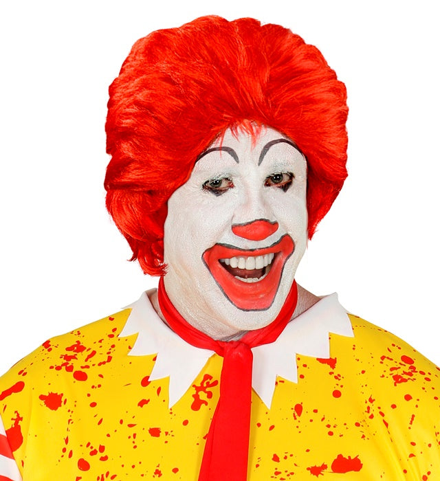 Bunte Clown-Perücke mit lebendigen Farben für Fasnacht und Karneval