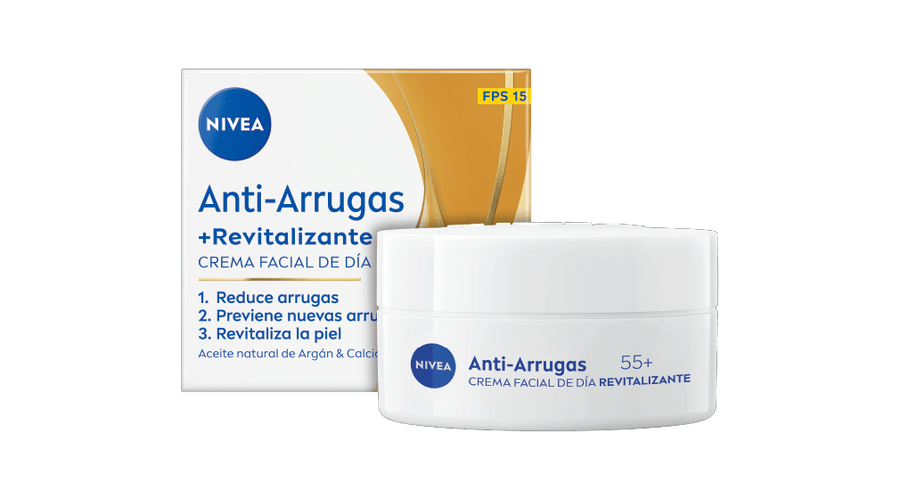 NIVEA Anti-Arrugas 55+ revitalisierende Tagescreme SPF 15 50 ml