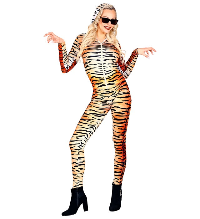 Tiger Bodysuit Fasnacht Kostüm mit realistischem Muster