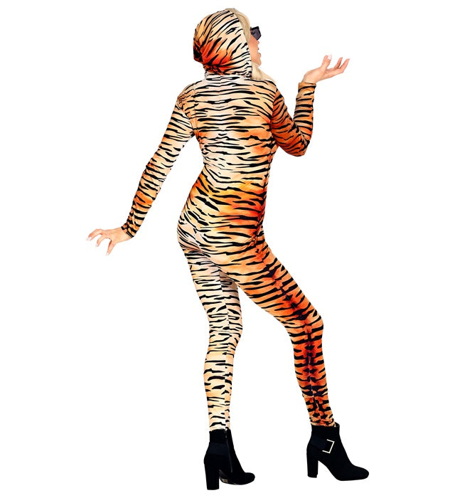 Tiger Bodysuit Fasnacht Kostüm mit realistischem Muster