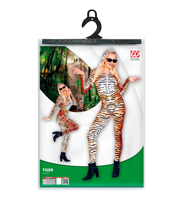 Tiger Bodysuit Fasnacht Kostüm mit realistischem Muster