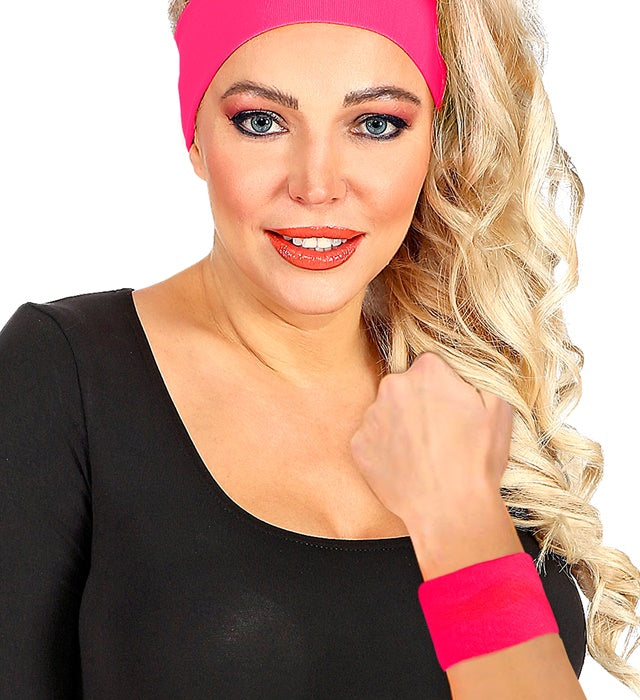 Neonpinke Armbänder als farbenfrohes Accessoire für Fasnacht und Mottoparty