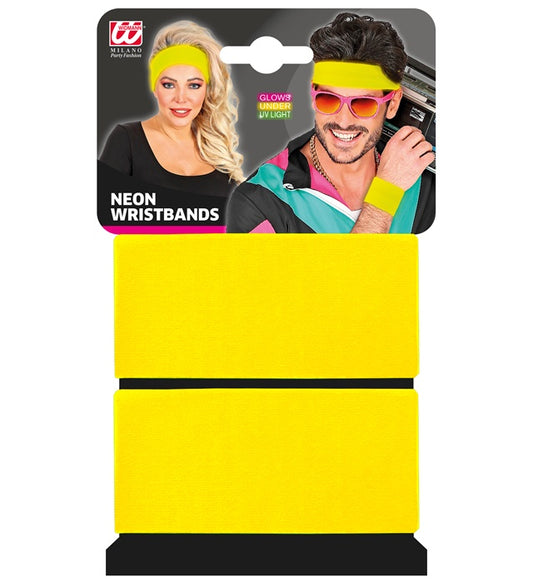 Paar "NEON GELBE ARMBÄNDER" Neon - Gelb