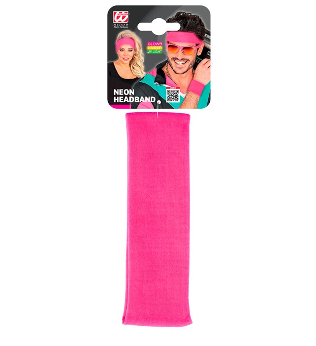 Neon pinkes Stirnband als Accessoire für Fasnacht und Karneval