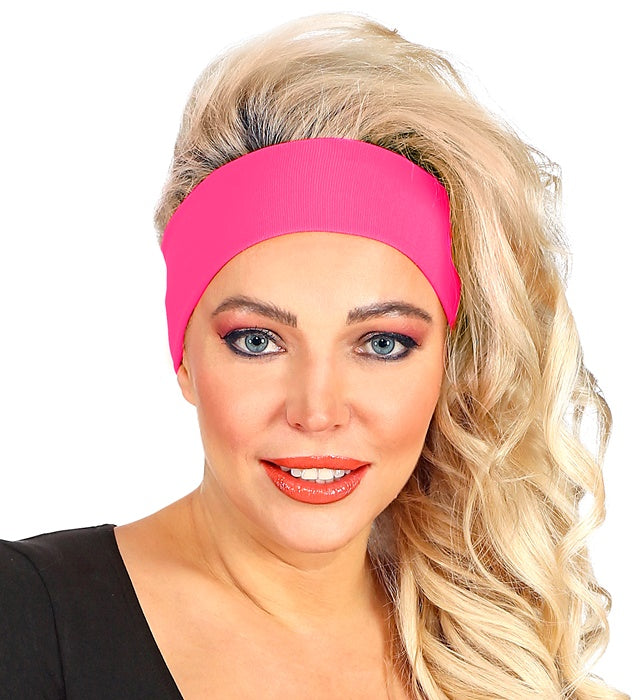 Neon pinkes Stirnband als Accessoire für Fasnacht und Karneval