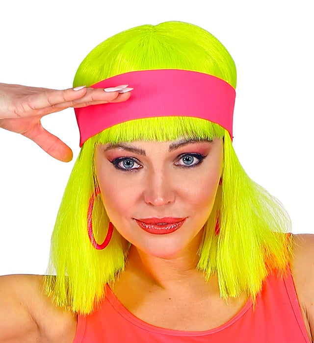 Neon pinkes Stirnband als Accessoire für Fasnacht und Karneval
