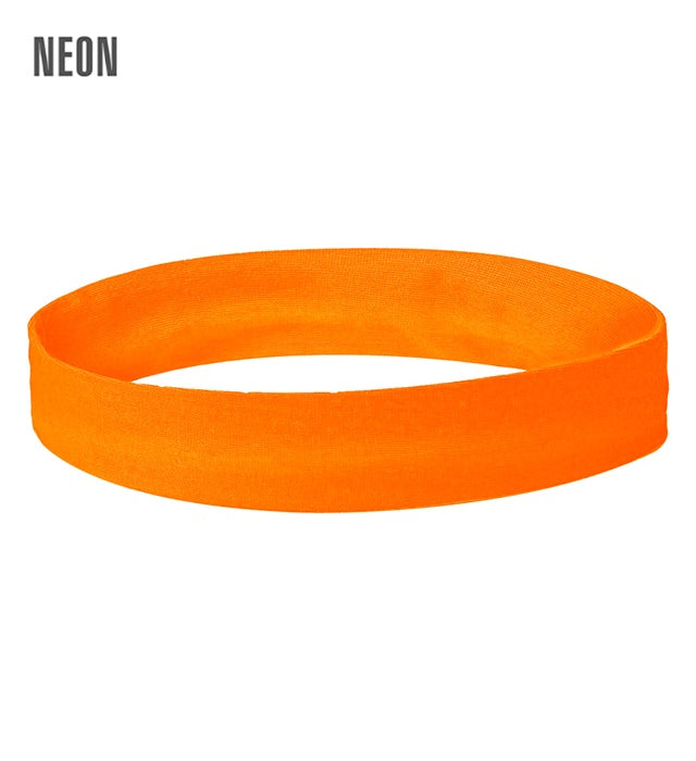 Neon orange Stirnband elastisch für Fasnacht und Mottoparty