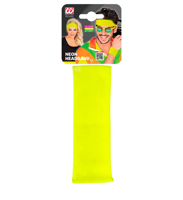 Neon gelbes Stirnband als auffälliges Fasnachts-Accessoire