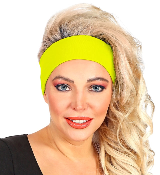 Neon gelbes Stirnband als auffälliges Fasnachts-Accessoire