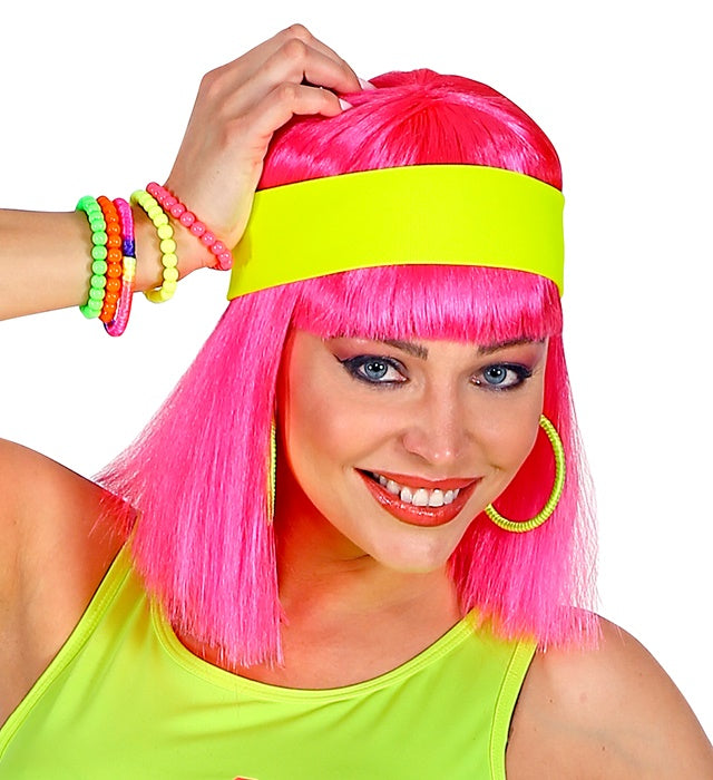 Neon gelbes Stirnband als auffälliges Fasnachts-Accessoire