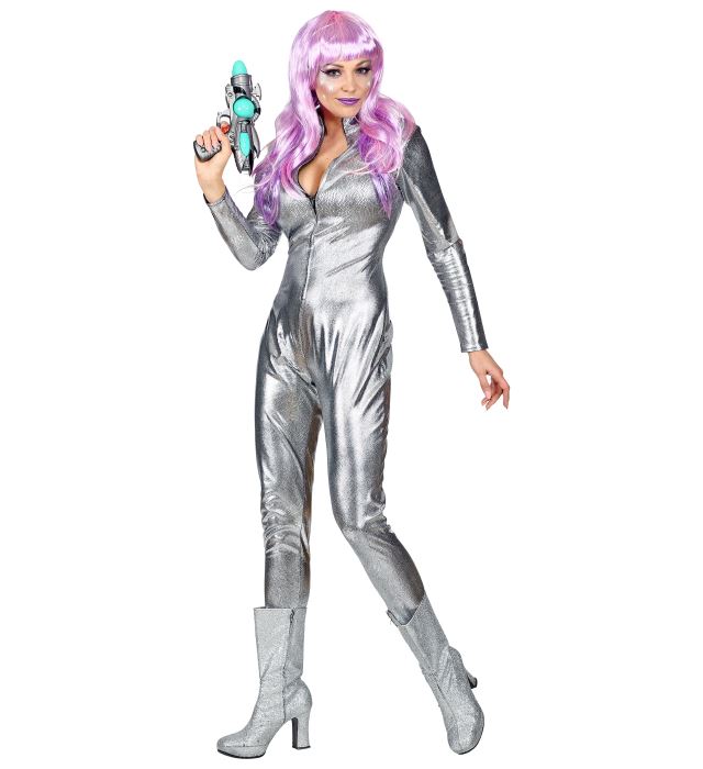 Weltraummädchen Bodysuit in futuristischem Design für Fasnacht und Karneval