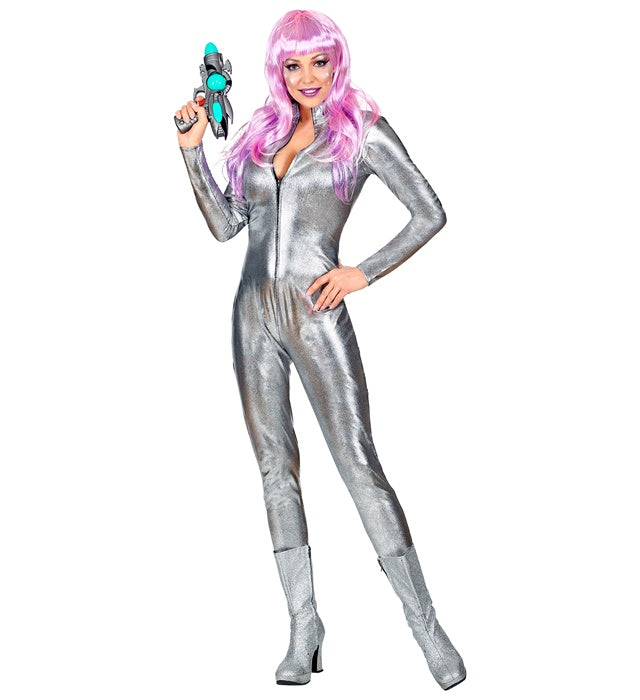 Weltraummädchen Bodysuit in futuristischem Design für Fasnacht und Karneval