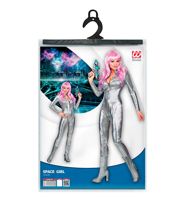 Weltraummädchen Bodysuit in futuristischem Design für Fasnacht und Karneval