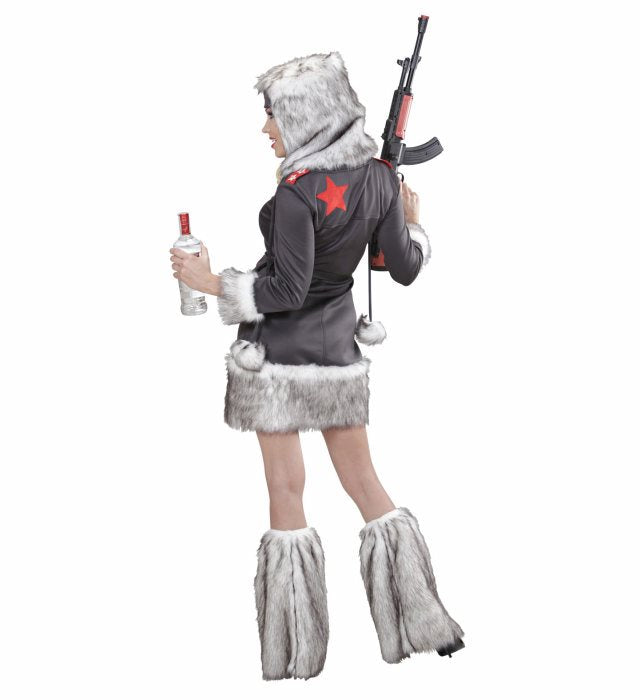 NIKITA Kostüm-Set mit eleganten Kleid, Hut und Stulpen für Fasnacht