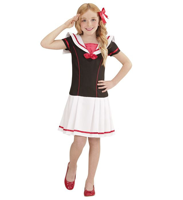 Sailor Girl Kleid mit maritimem Streifenmuster für Fasnacht